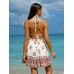 Vintage Floral Tie-Back Beach Dress