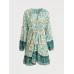 Floral Print Raglan Sleeve Beach Dress