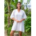 White Linen Cover-up Dress