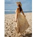 Yellow Sleeveless Tie Beach Dress
