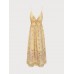 Yellow Sleeveless Tie Beach Dress