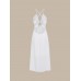 White Crisscross Halter Cutout Beach Dress