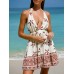 Vintage Floral Tie-Back Beach Dress