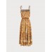 Yellow Print Beach Dresse