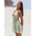 Green Halter Backless Cover-Up Dress