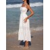 Cotton Backless Halter Beach Dress
