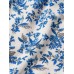 Blue Floral Ruffled Beach Dress