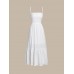 Cotton Backless Halter Beach Dress