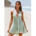 Green Halter Backless Cover-Up Dress