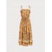 Yellow Print Beach Dresse