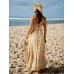 Yellow Sleeveless Tie Beach Dress